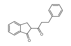 2-(3-phenyl-1-oxopropyl)indan-1-one Structure