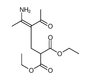 diethyl 2-(2-acetyl-3-aminobut-2-enyl)propanedioate Structure