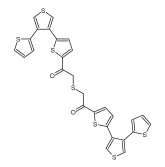 2,2'-thiobis(1-([2,3':4',2''-terthiophen]-5-yl)ethanone) Structure