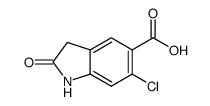 6-氯-2-氧代二氢吲哚-5-羧酸结构式