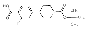 2-fluoro-4-[1-[(2-methylpropan-2-yl)oxycarbonyl]piperidin-4-yl]benzoic acid Structure