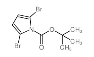 2,5-Dibromo-1H-pyrrole-1-carboxylic acid 1,1-dimethylethyl ester Structure