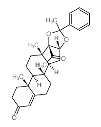 Pregn-4-ene-3,20-dione,16,17-[(1-phenylethylidene)bis(oxy)]-, (16a)- (9CI) Structure