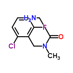 N-(2-Chloro-6-fluorobenzyl)-N-methylglycinamide结构式
