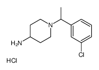1-[1-(3-Chloro-phenyl)-ethyl]-piperidin-4-ylamine hydrochloride Structure