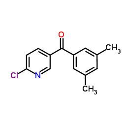 (6-Chloro-3-pyridinyl)(3,5-dimethylphenyl)methanone Structure
