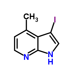 3-Iodo-4-methyl-1H-pyrrolo[2,3-b]pyridine结构式