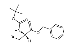 benzyl N-(tert-butoxycarbonyl)-β-bromo-L-alanine结构式