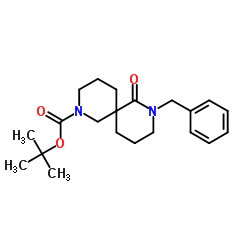 2-Methyl-2-propanyl 8-benzyl-7-oxo-2,8-diazaspiro[5.5]undecane-2-carboxylate结构式