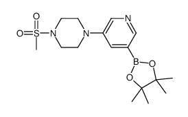 5-(4-(Methylsulfonyl)piperazin-1-yl)pyridine-3-boronic acid pinacol ester Structure