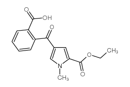 2-(5-(ETHOXYCARBONYL)-1-METHYL-1H-PYRROLE-3-CARBONYL)BENZOIC ACID结构式