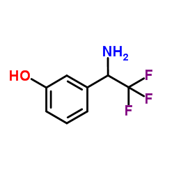 3-(1-Amino-2,2,2-trifluoroethyl)phenol结构式
