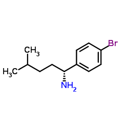 (1R)-1-(4-Bromophenyl)-4-methyl-1-pentanamine Structure