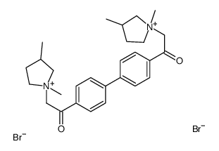 4,4'-Bis((3-methylpyrrolidino)acetyl)biphenyl dimethiobromide结构式