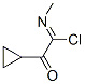 Cyclopropaneethanimidoyl chloride, N-methyl-alpha-oxo- (9CI)结构式