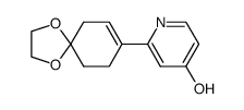 2-(1,4-dioxa-spiro[4.5]dec-7-en-8-yl)-pyridin-4-ol Structure