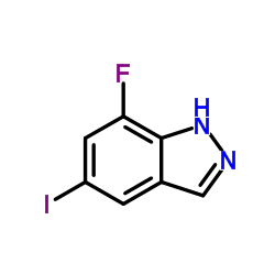 7-Fluoro-5-iodo-1H-indazole结构式