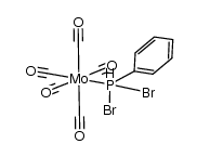 dibromophenylphosphine(pentacarbonyl)molybdenum(0) Structure