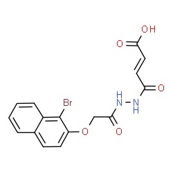 (E)-4-(2-{2-[(1-bromo-2-naphthyl)oxy]acetyl}hydrazino)-4-oxo-2-butenoic acid Structure