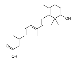 (2Z,4E,6Z,8E)-9-(5-hydroxy-2,6,6-trimethylcyclohexen-1-yl)-3,7-dimethylnona-2,4,6,8-tetraenoic acid Structure