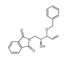 2-((2S,3R)-3-(benzyloxy)-2-hydroxypent-4-en-1-yl)isoindoline-1,3-dione结构式
