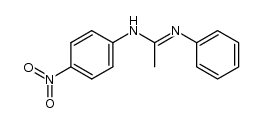 N-(4-nitro-phenyl)-N'-phenyl-acetamidine Structure