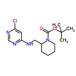 2-Methyl-2-propanyl 2-{[(6-chloro-4-pyrimidinyl)amino]methyl}-1-piperidinecarboxylate图片