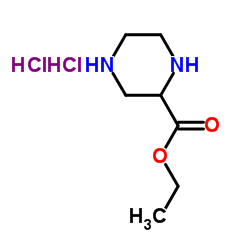 Ethyl piperazine-2-carboxylate dihydrochloride structure