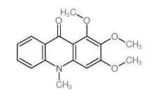 9(10H)-Acridinone, 1,2,3-trimethoxy-10-methyl-结构式