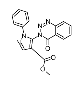 methyl 5-(4-oxo-1,2,3-benzotriazin-3-yl)-1-phenylpyrazole-4-carboxylate Structure