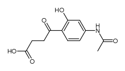 2'-hydroxy-4'-acetamido-3-benzoyl-propionic acid结构式