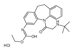 ethyl N-[11-[2-(tert-butylamino)acetyl]-5,6-dihydrobenzo[b][1]benzazepin-2-yl]carbamate,hydrochloride结构式