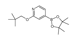 2-(2,2-dimethylpropoxy)-4-(4,4,5,5-tetramethyl-1,3,2-dioxaborolan-2-yl)pyridine结构式