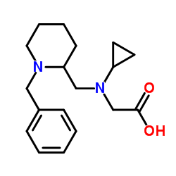 N-[(1-Benzyl-2-piperidinyl)methyl]-N-cyclopropylglycine Structure