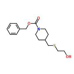 Benzyl 4-{[(2-hydroxyethyl)sulfanyl]methyl}-1-piperidinecarboxylate结构式