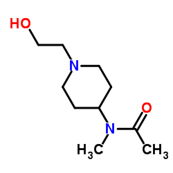 N-[1-(2-Hydroxyethyl)-4-piperidinyl]-N-methylacetamide结构式