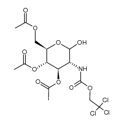 3,4,6-tri-O-acetyl-2-deoxy-2-(2,2,2-trichloroethoxycarbonylamino)-α,β-D-glucopyranose Structure