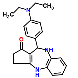 10-[4-(Diethylamino)phenyl]-3,4,9,10-tetrahydrobenzo[b]cyclopenta[e][1,4]diazepin-1(2H)-one结构式