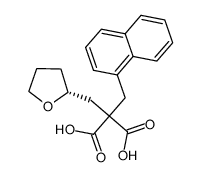 (R)-2-(naphthalen-1-ylmethyl)-2-((tetrahydrofuran-2-yl)methyl)malonic acid Structure