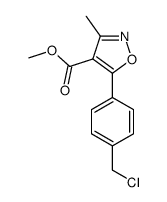 methyl 5-(4-(chloromethyl)phenyl)-3-methylisoxazole-4-carboxylate Structure