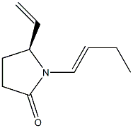 (S)-5-ethenyl-1-butenyl-2-pyrrolidinone结构式