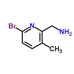 1-(6-Bromo-3-methyl-2-pyridinyl)methanamine结构式