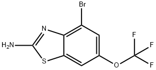 4-溴-6-(三氟甲氧基)-1,3-苯并噻唑-2-胺结构式
