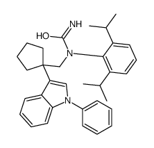 N(sup 1)-(2,6-diisopropylphenyl)-N(sup 2)-(1-(1-phenyl-3-indolyl)cyclo pentylmethyl)urea Structure