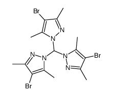 1-[bis(4-bromo-3,5-dimethylpyrazol-1-yl)methyl]-4-bromo-3,5-dimethylpyrazole结构式