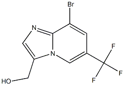 (8-Bromo-6-trifluoromethyl-imidazo[1,2-a]pyridin-3-yl)-methanol结构式