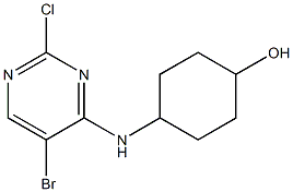 4-((5-bromo-2-chloropyrimidin-4-yl)amino)cyclohexan-1-ol Structure