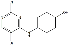 4-((5-bromo-2-chloropyrimidin-4-yl)amino)cyclohexan-1-ol结构式