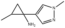 2-Methyl-1-(1-methyl-1H-pyrazol-4-yl)-cyclopropylamine结构式