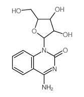 2(1H)-Quinazolinone,4-amino-1-b-D-ribofuranosyl-结构式